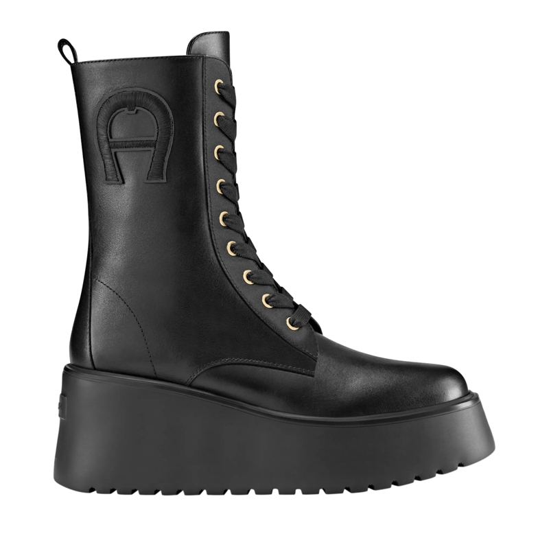AIGNER Stiefel plateau bootie with lacing Plateau Bootie 2B schwarz