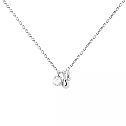 PDPAOLA Water Silver Necklace Silver Medium Halsketting