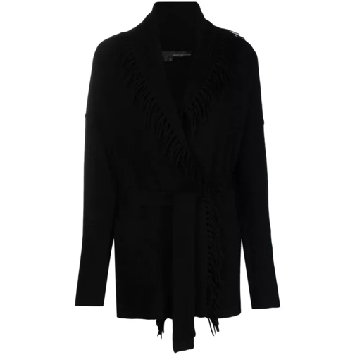 360 Cashmere Leyla Fringe Cashmere Cardigan Black 