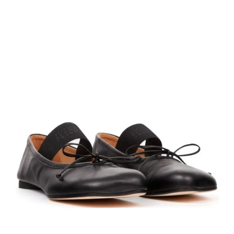 MM6 Maison Margiela Balletschoenen Leather Ballerina Black(Image 2)