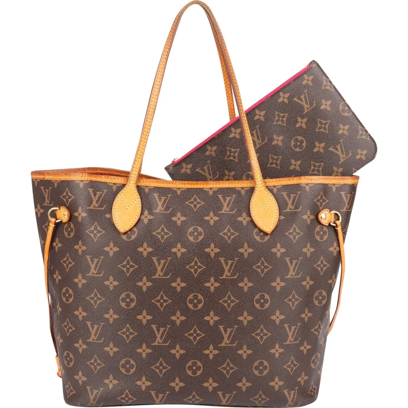 Louis Vuitton Tote Louis Vuitton Canvas Monogram Neverfull MM Shopper braun