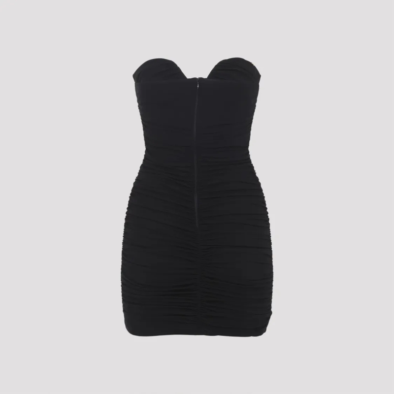 Elisabetta Franchi Mini-jurk Fitted Mini Dress With Sweetheart Neckline Black