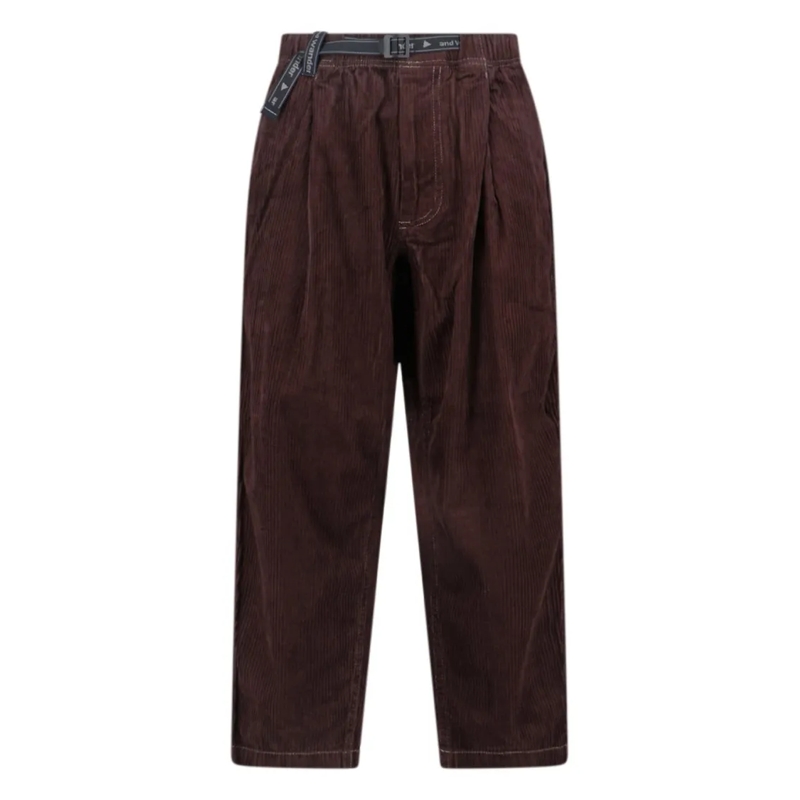 And Wander Pantalon Classic Straight-Leg Trousers With Structured Wais Brown