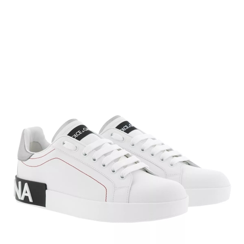 Dolce&Gabbana Dauphine White Silver Low-Top Sneaker