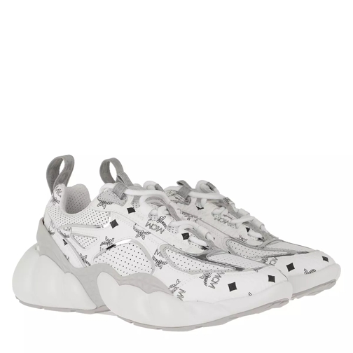 MCM Himmel Visetos Sneakers White/Silver lage-top sneaker