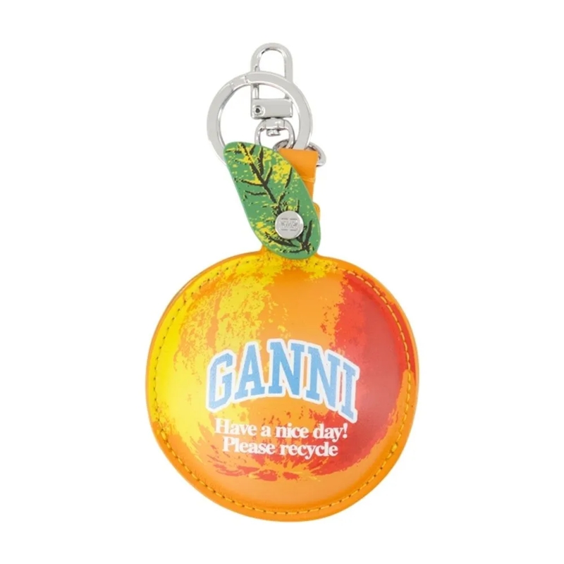 GANNI Porte-monnaie Apple Wallet - Leather - Orange Orange