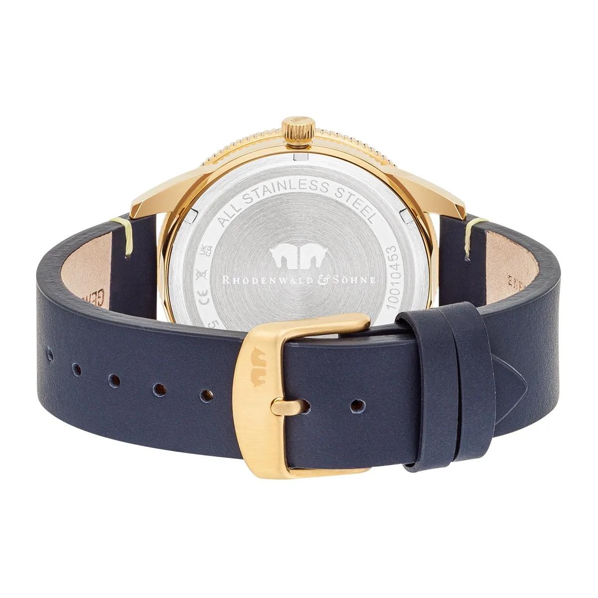 Thumbnail - Rhodenwald & Söhne Uhren - Herren Armbanduhr Vintage II Echtleder - Gr. unisize - in Gold - für Damen