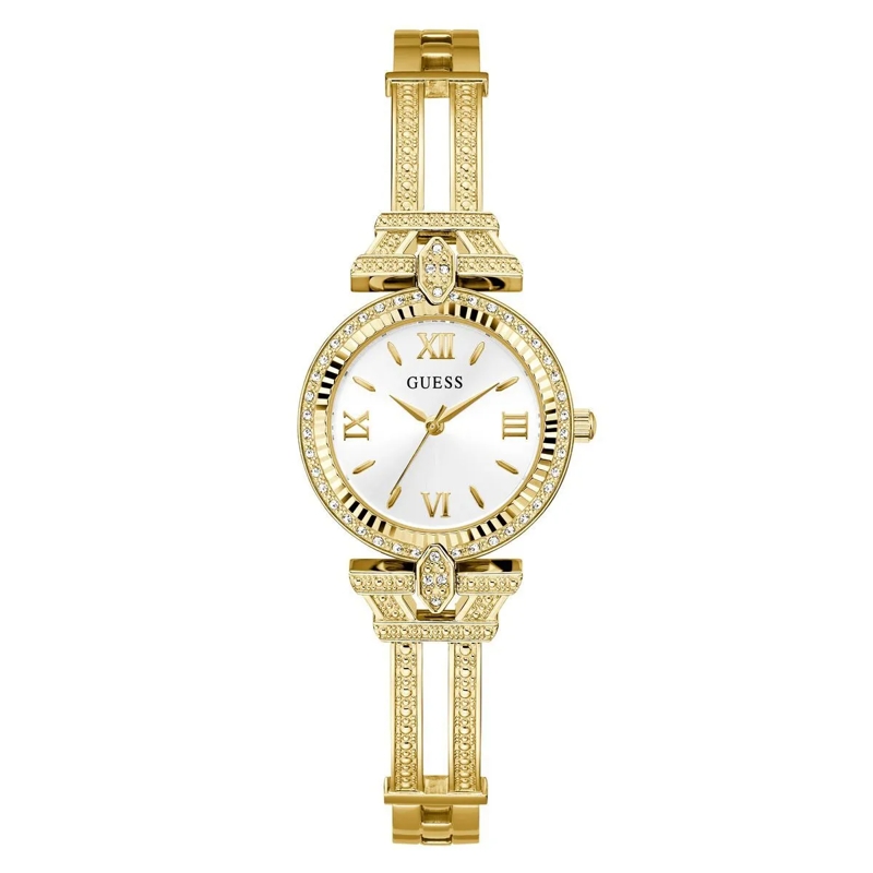 Guess Quarzuhr Quarz-Analoguhr Delphine gold