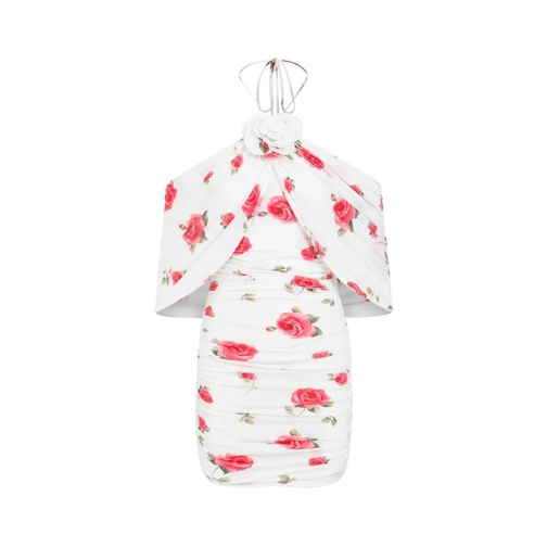 Magda Butrym Mini-Kleider White Cream Printed Dress White