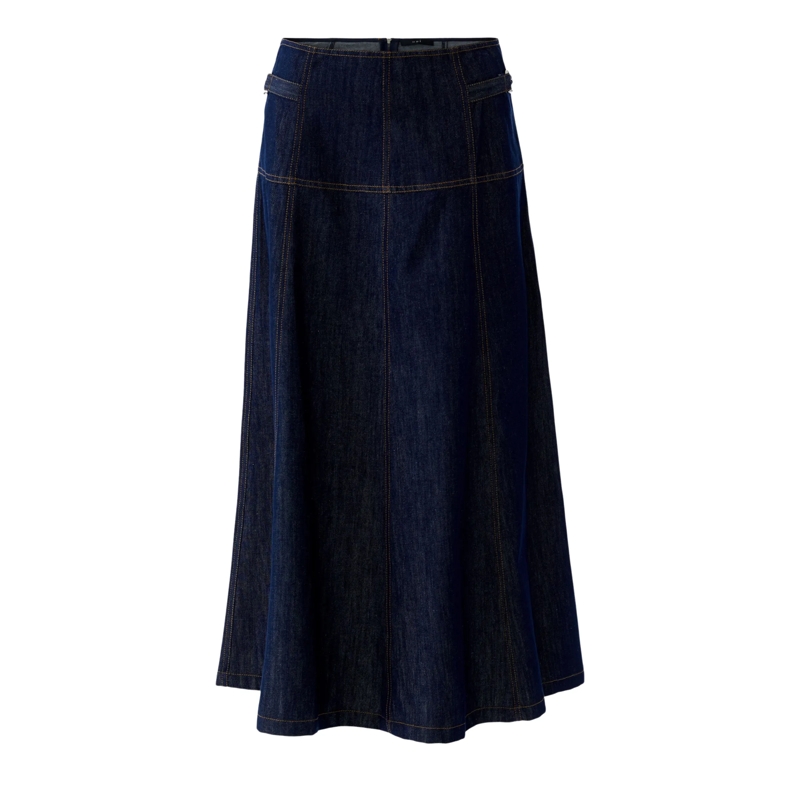 Oui Maxirock A-Linien-Rock dark blue washed