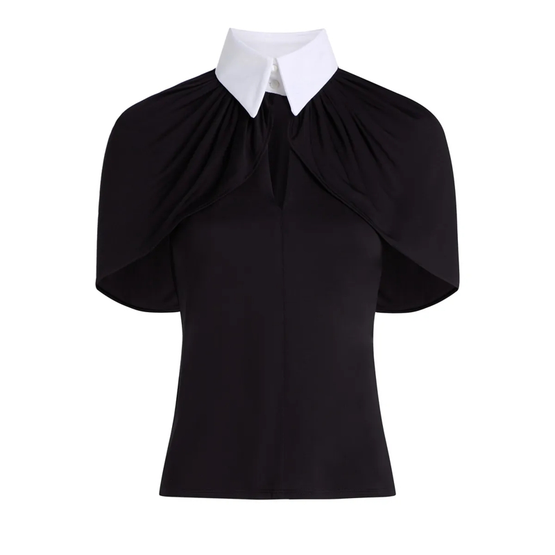 Karl Lagerfeld T-Shirt Karl Studio Cape Top schwarz