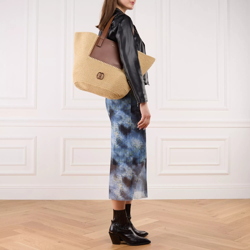 Bally Shopper Lace Tote Natural/Cuero+Oro(Image 2)