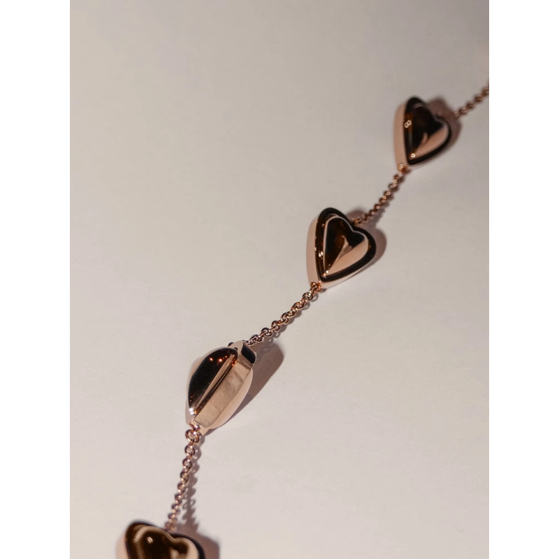 Liebeskind Berlin Mittellange Halskette Edelstahl Metal Heart rose(Image 5)