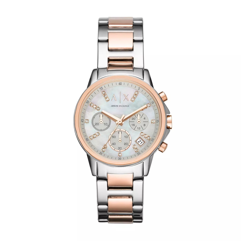 Armani Exchange Automatikuhr AX4331 Ladies Lady Banks Watch Silver/Roségold