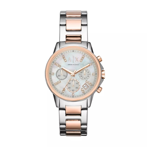 Armani Exchange AX4331 Ladies Lady Banks Watch Silver/Roségold Chronograph