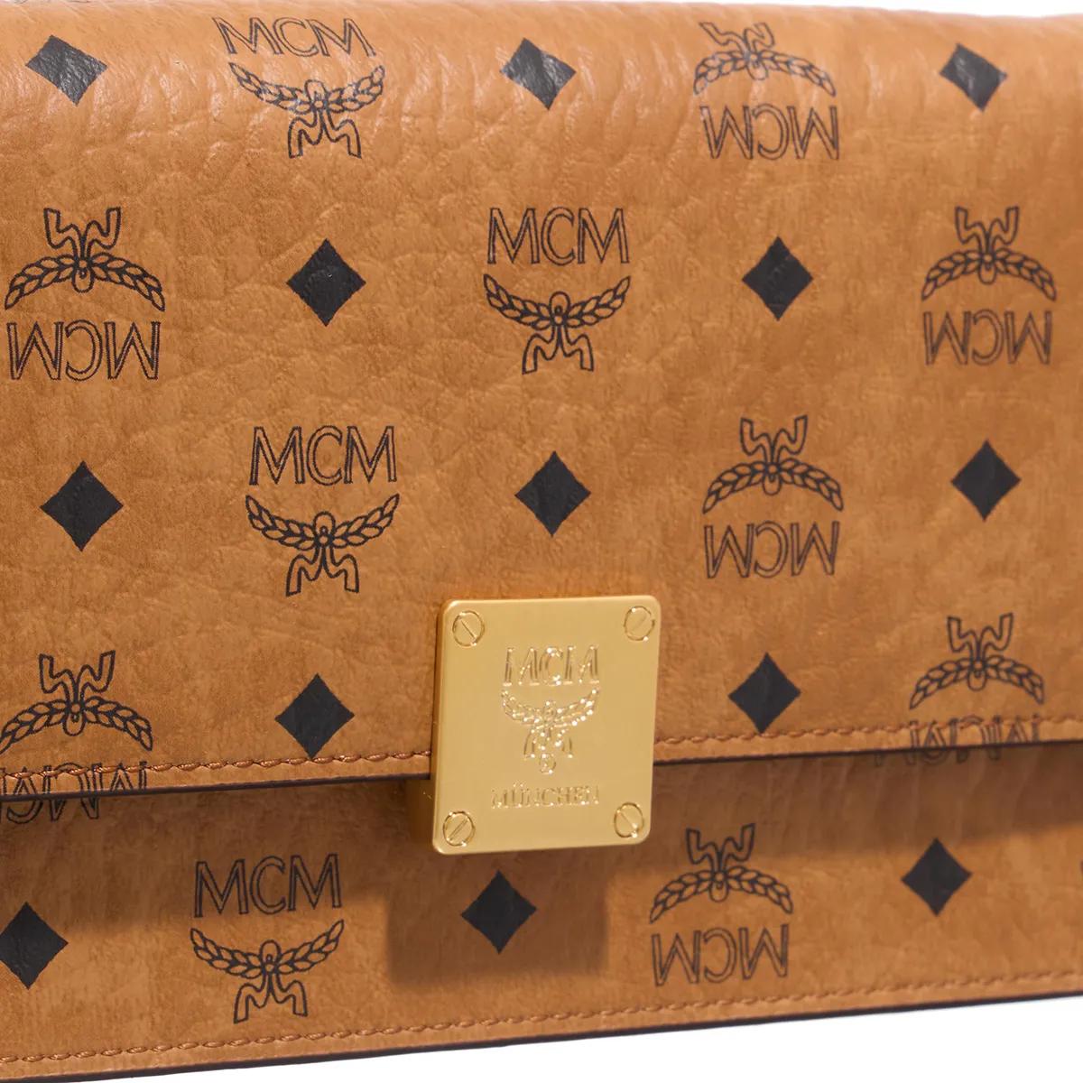 Thumbnail - MCM Portemonnaie - Aren Visetos Wallet On Chain Lrg Co - Gr. unisize - in Cognacbraun - für Damen