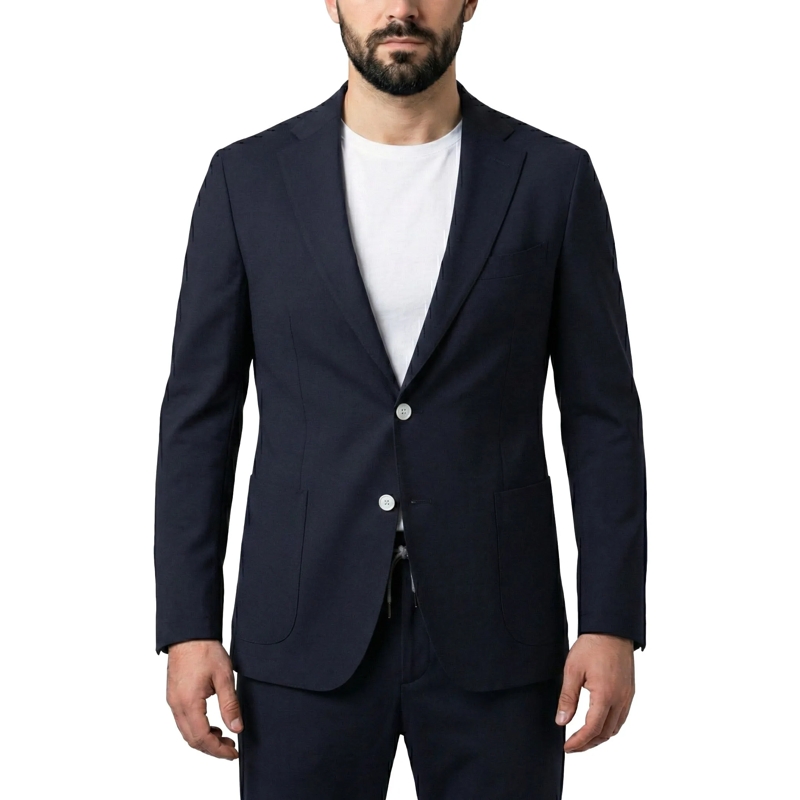 Marco Pescarolo Colbert Sakko Ares aus Schurwolle blau(Image 2)