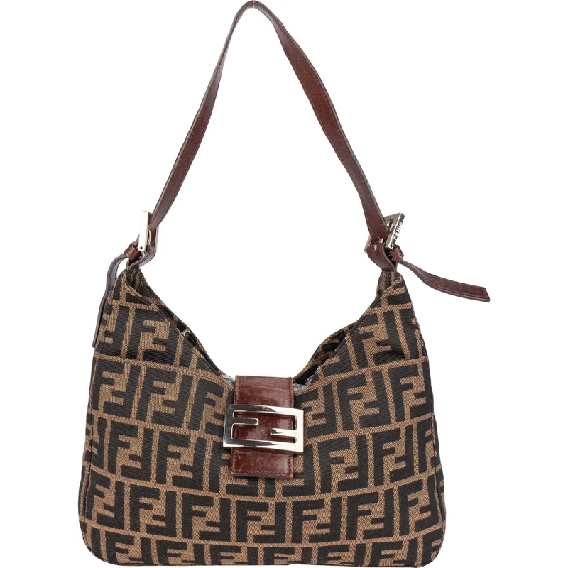 Fendi Schultertasche Fendi FF Monogram Baguette Buckle Shoulder Bag mehrfarbig