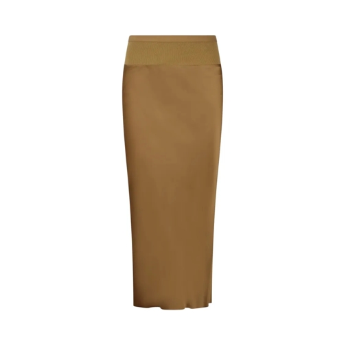 Rick Owens Midi-Röcke Calf Bias Skirt Yellow