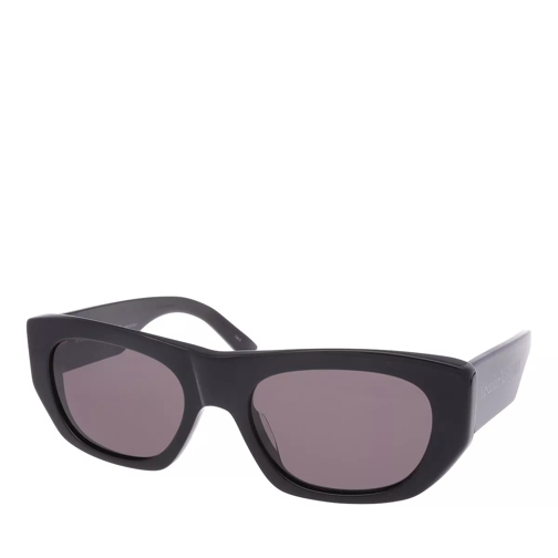 Alexander McQueen AM0450S-001 Black-Black-Grey Sonnenbrille
