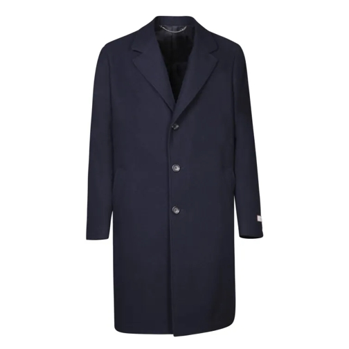 Canali Three-Button Coat With Classic Lapels Blue 