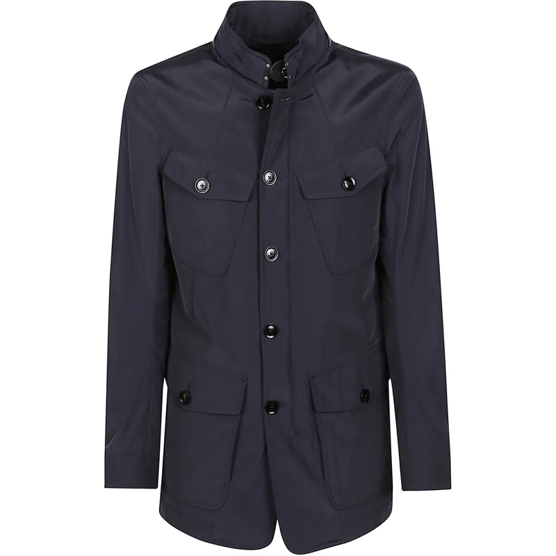 Tom Ford Daunenjacke Micro Ottoman Military Jacket Blue blau