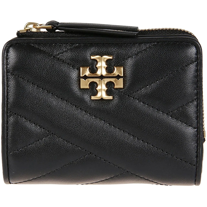 Tory Burch Geldbörse Kira Chevron Bi-fold Wallet Black schwarz