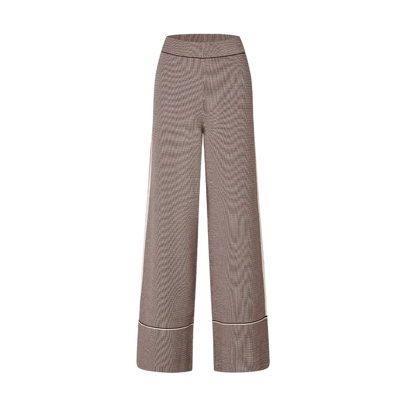 Marc Aurel Stoffhose Strickhose- elastischer Gummibund- eingestrickt braun