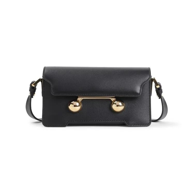 Marni Shopper - Black Cow Leather Mini Shoulder Bag - Gr. unisize - in Schwarz - für Damen