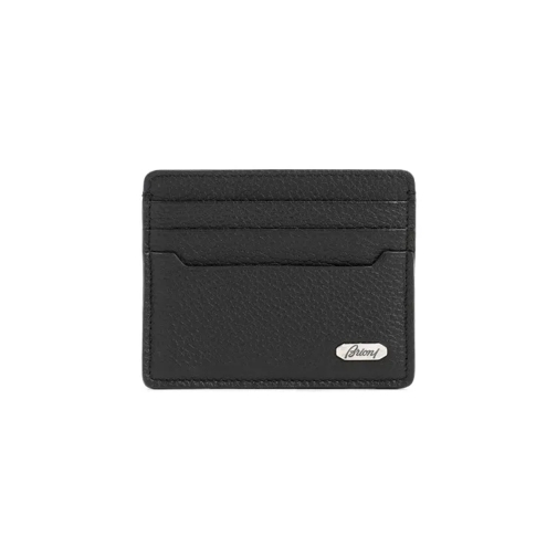 Brioni Leather Card Holder Black Porta carte di credito