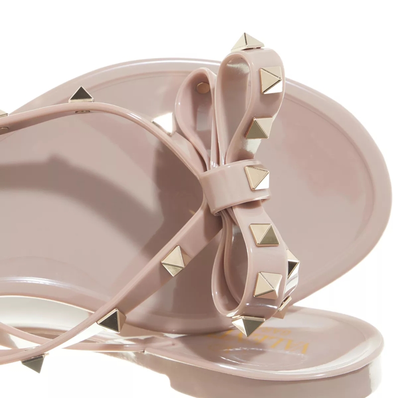 Valentino Garavani Flip Flops Thong Summer Rockstud Poudre(Image 4)