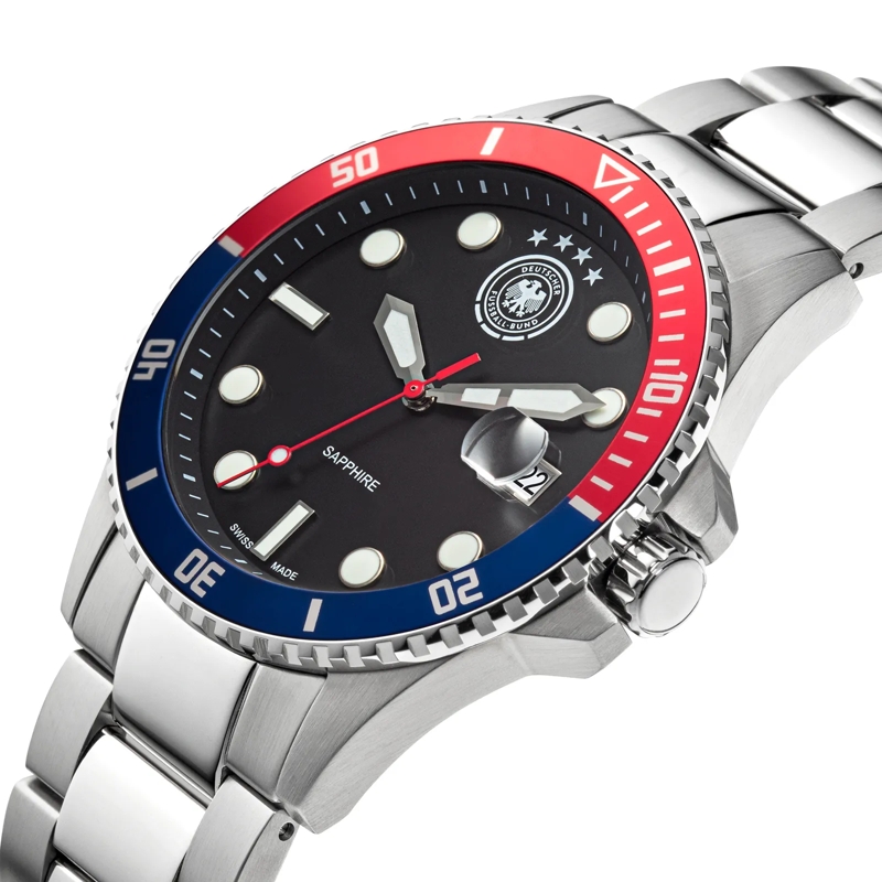 DFB Automatikuhr Quarzuhr DFB Herrenuhr mit Metallarmband. silber(Image 3)