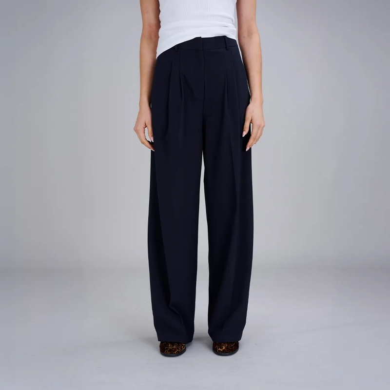 True Religion Hose - Gerades Bein- Buntfalte- Bügelfalte- Unifarbe blau(Image 6)