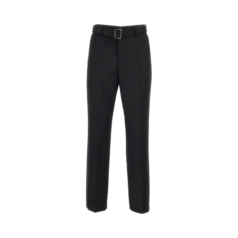 MM6 Maison Margiela Anzugshose Tailored Black Trousers With Front Zip Black