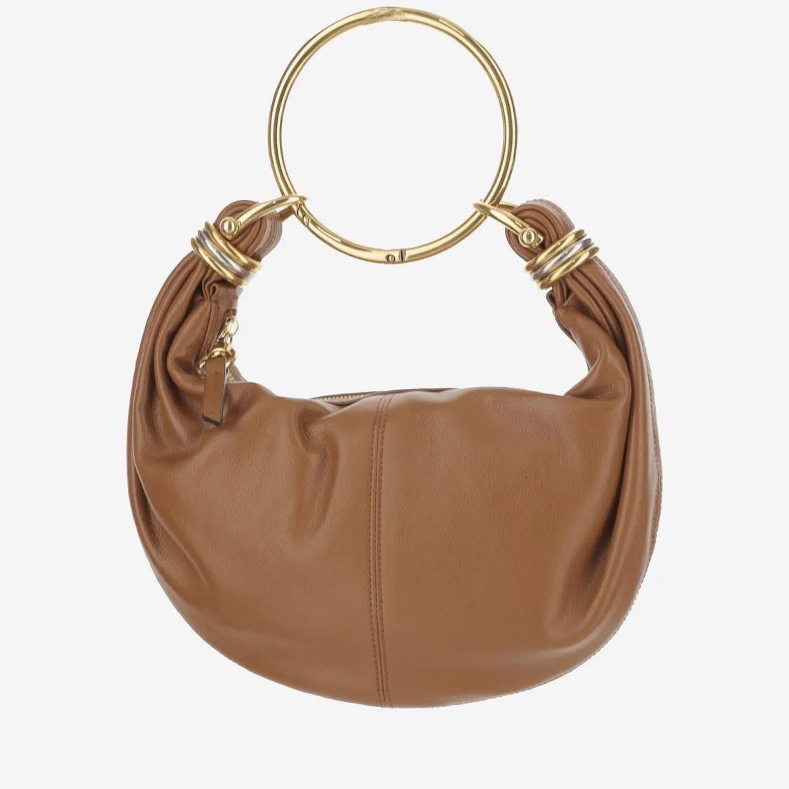 Chloé Crossbody bags Bracelet Hobo Bag Small Leather in bruin