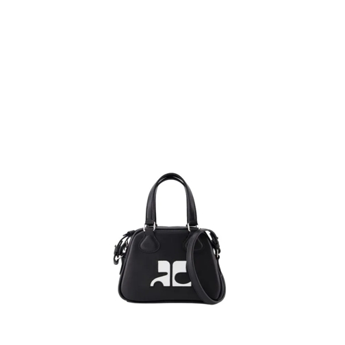 Courrèges Mini Bowling Bag - Leather - Black Black Borsa a tracolla