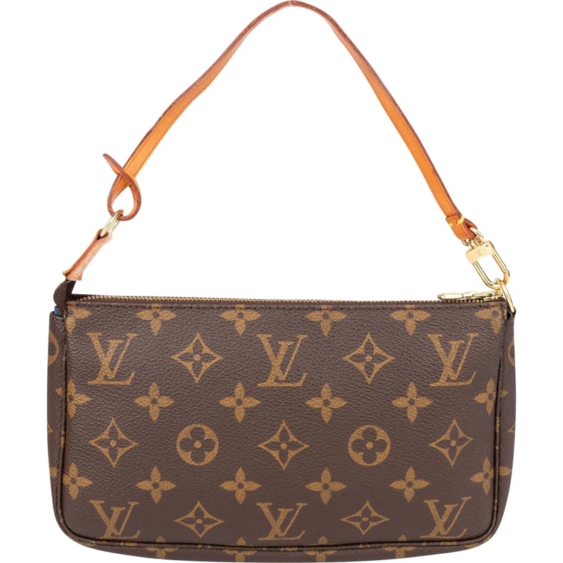 Louis Vuitton Schultertasche Louis Vuitton Canvas Monogram Pochette Accessoire  braun