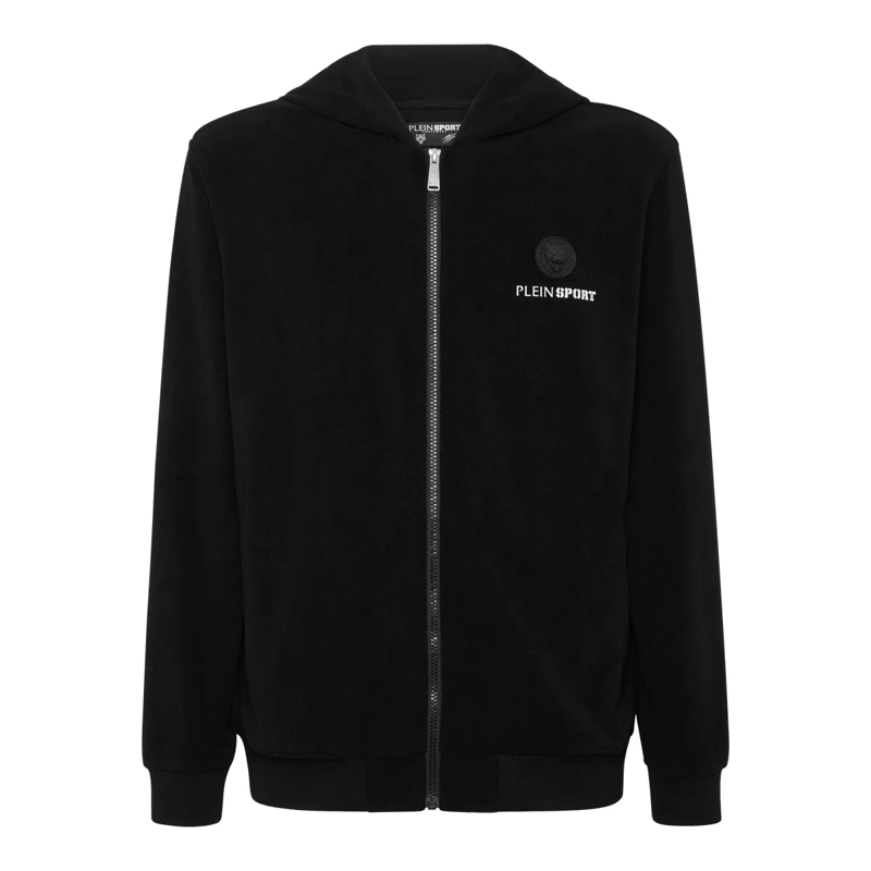 Plein Sport Top Kapuzen-Sweatjacket schwarz