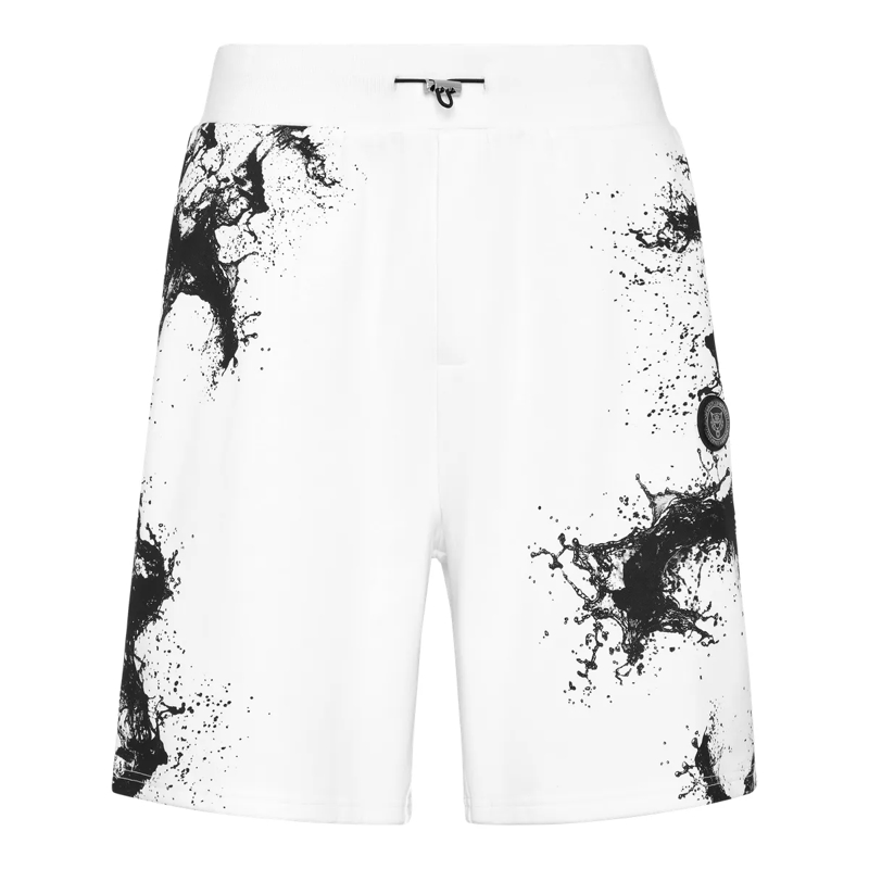 Plein Sport Shorts Jogging-Shorts Splash weiss
