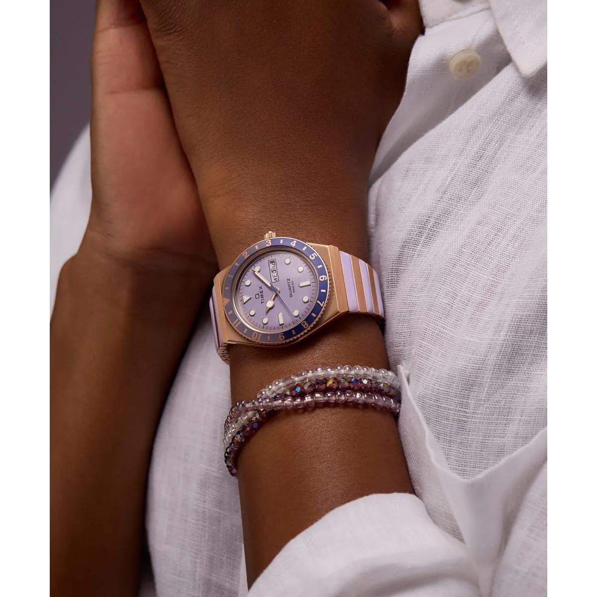 Thumbnail - Timex Uhr - Quarz-Analoguhr Q Timex - Gr. unisize - in Lila - für Damen