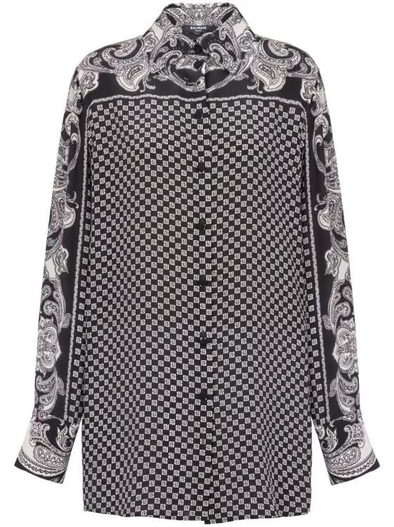 Balmain - Paisley Print Shirts - Größe 36 - gray