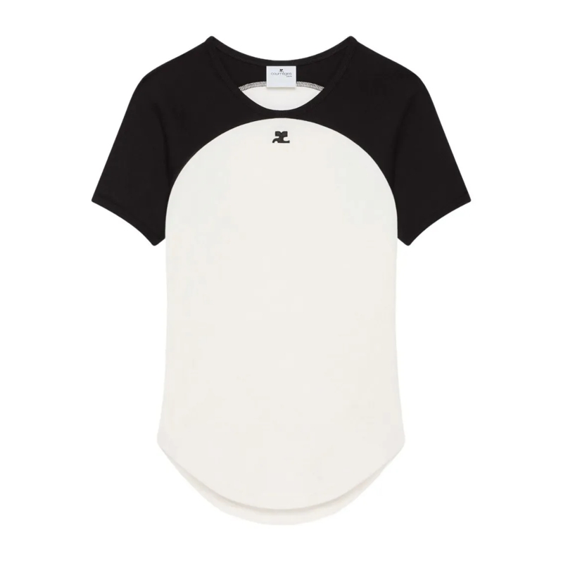 Courrèges T-shirt Contrast Raglan Sleeve T-Shirt White