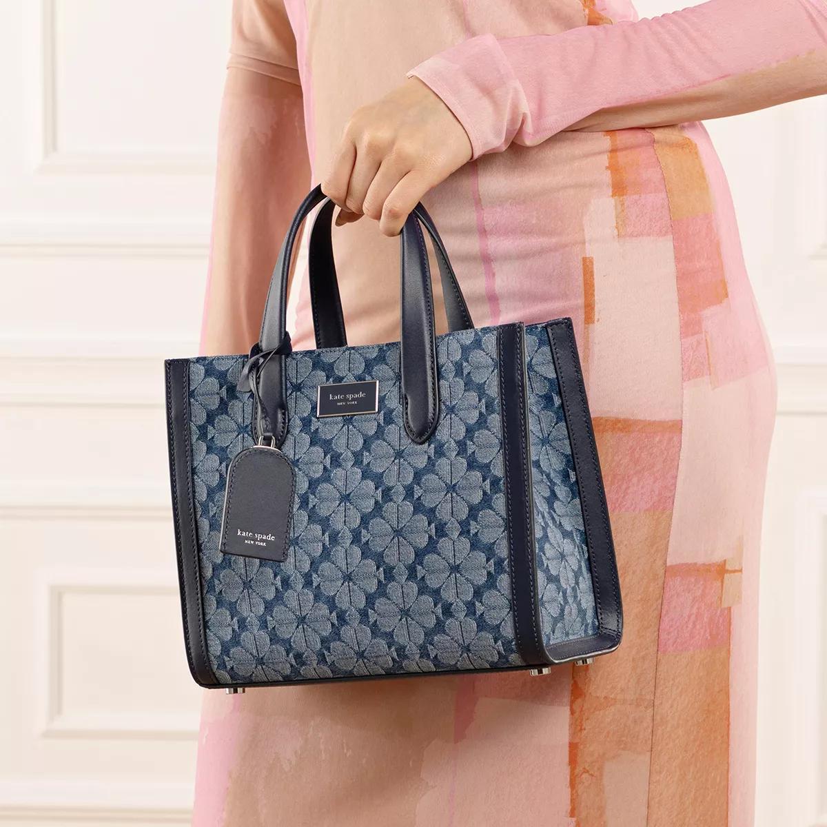 Kate spade new york Totes & shoppers Spade Flower Jacquard Denim Manhattan Small in blauw