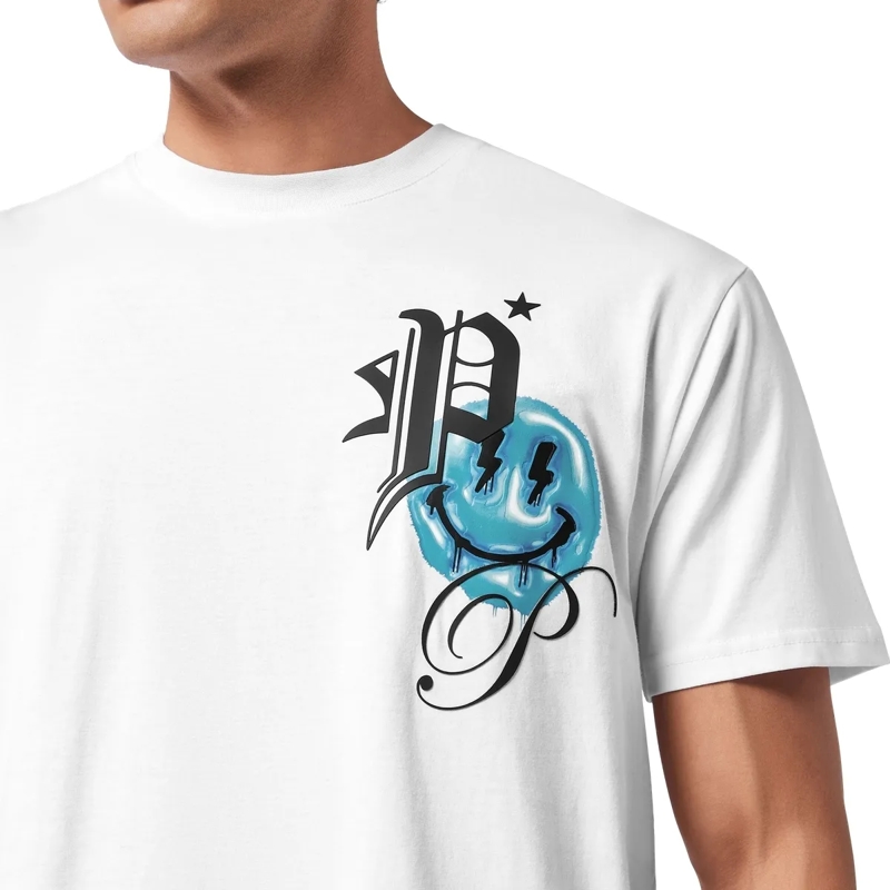 Philipp Plein T-Shirt T-Shirt Rundhalsausschnitt Ss Smile weiss(Image 5)