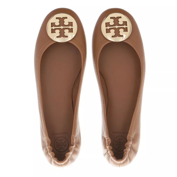 Tory burch ballerina gold sales