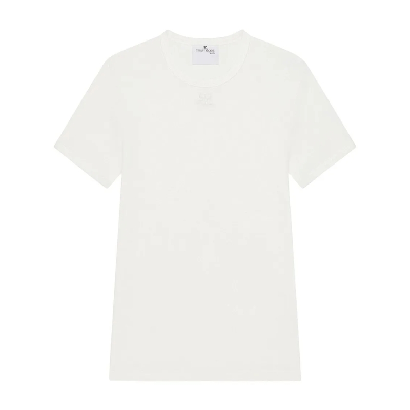Courrèges T-shirt Tailored White Crew Neck T-Shirt White