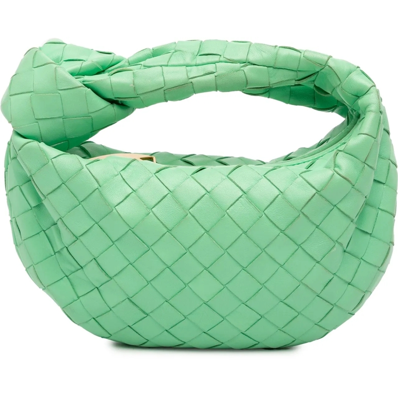 Bottega Veneta Schultertasche Mini Nappa Intrecciato Jodie grün