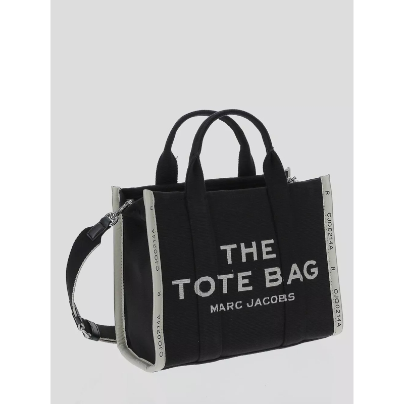 Marc Jacobs Satchel Medium Tote' Black Tote Bag With Contrasting Logo  Black(Image 3)