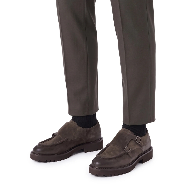 Doucal's Monkstraps Monks aus Leder grau(Image 2)