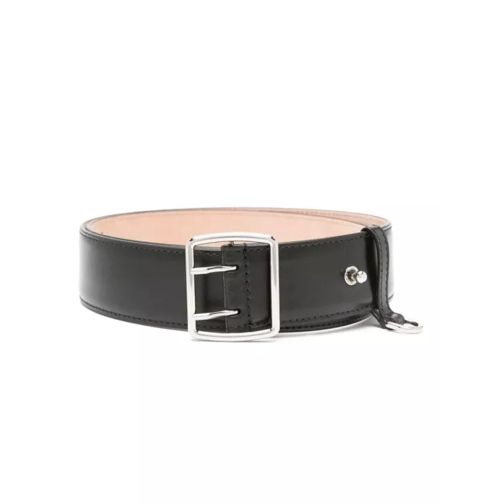 Alexander McQueen Black Calfskin Belt Black Ledergürtel